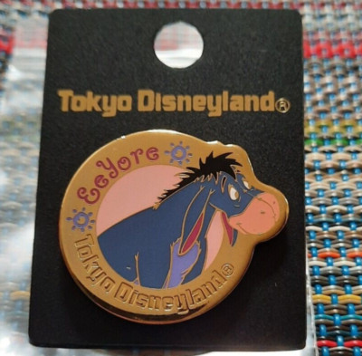TDR Eeyore Gold Circle TDL Tokyo Disneyland Winnie the Pooh Gang Disney Pin 3690