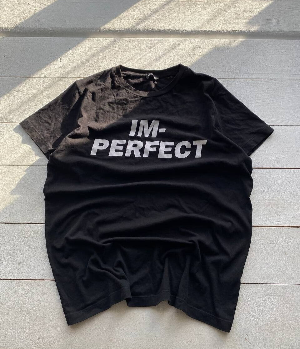 00s Diesel Black Im Perfect Logo T Shirt Mens Small Avant Garde