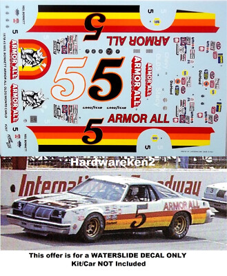 NASCAR DECAL # 5 ARMOR ALL 1978 OLDSMOBILE NEIL BONNETT 1/25