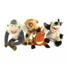 Disney Store Lion King Pumbaa, Timon, Rafiki,  Ed 8 Inch Mini Beanbag Plush LOT