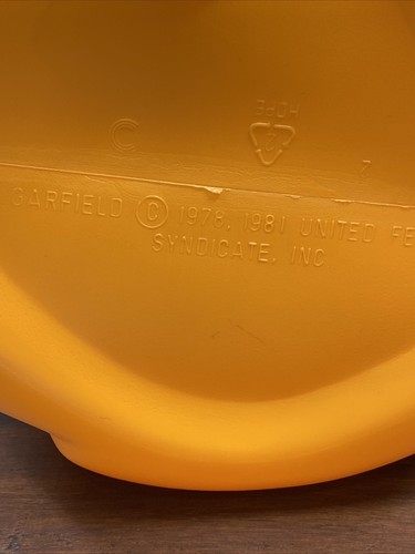 Garfield Alpo Cat Food Container Coin Bank 1981 Vintage Plastic 12” Tall - Picture 3 of 6