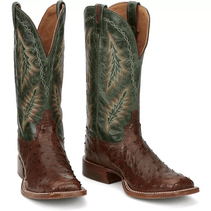 Tony Lama Men's Hayden Bourbon Brown Ostrich Exotic Western Boots EP8270