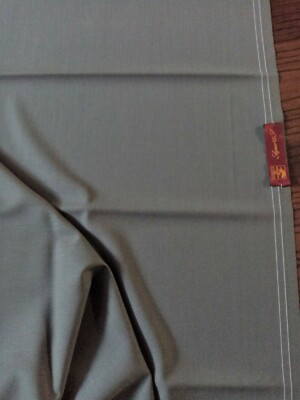 Guabello Super 100'S Light Green Fabric Made in Italy 150cm