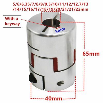 Inner Diameter: 16-14 Fevas 2pcs/lot CNC Flexible Jaw Spider Plum Coupling Shaft Coupler D40 L65mm 14/17mm with a Keyway 5mm at one end - 5mm Keyway Inner Diameter: 16-14 Fevas 2pcs/lot CNC Flexible Jaw Spider Plum Coupling Shaft Coupler D40 L65mm 14/17mm with a Keyway 5mm at one end - 5mm Keyway