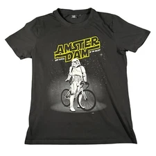 Fox Unisex Large Black Amsterdam Storm Trooper Bike Galaxy Short Sleeve T-shirt