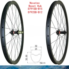 30X30mm 29er Carbon MTB XC Bike Wheelset Novatec D791SB-B15 D792SB-B12 HG XD Hub