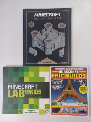 Minecraft: Epic Builds, Medieval Fortress and Lab for Kids Game Books Free Ship