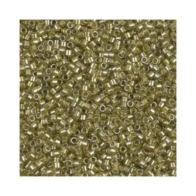 Miyuki Delica DB0908/DB908 11/0 Transparent Color Lined Chartreuse Luster 7.2g