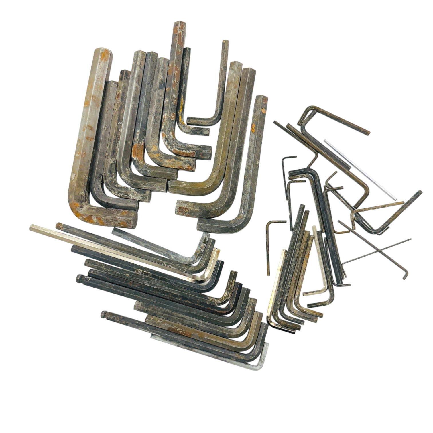 47 Pcs Allen, KGM and Assorted 1/2, 3/4, 9/16 in L-Shaped Hex Key Set ...