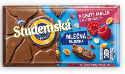 NESTLE ORION - STUDENTSKA CHOCOLATE - 180G - RAISINS BAKAL CZECH TRADITIONAL