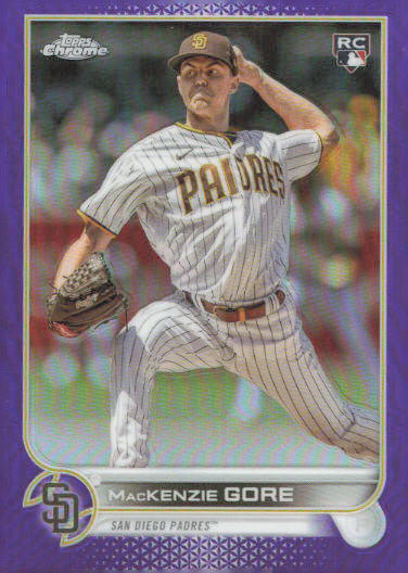 2022 Topps Chrome Update MacKenzie Gore #USC182 Purple Refractor Rookie RC