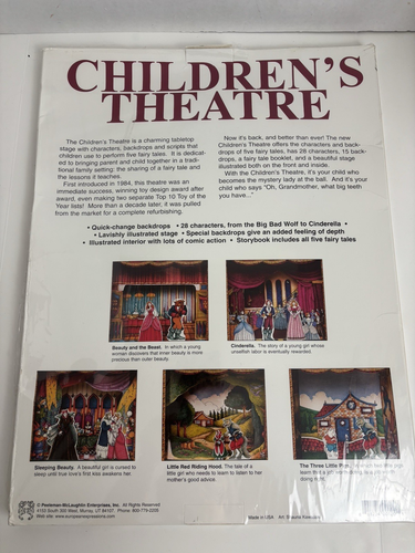 Peeleman McLaughlin Childrens Theatre Tabletop Stage Toy Fairy Tales Cinderella - Picture 2 of 2