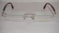 HENRY JULLIEN Eyeglasses HJMANSART411 C5365 Rimless Square Red 58 17 145