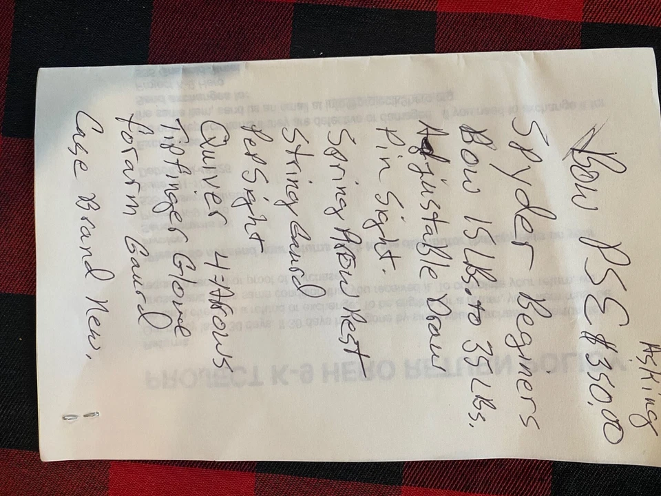 youth compound bow used PSE Spider 27 draw , right handed. Lightly used - Image 2 of 4