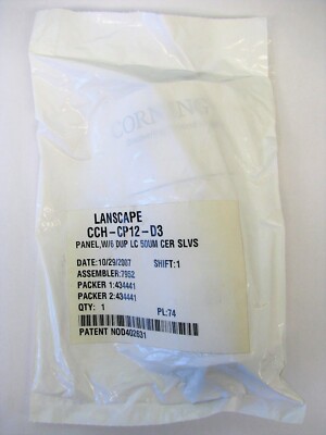 Corning CCH-CP12-D3 Panel LC Multimode, Duplex, 12 Fiber OM2, 50 um *NEW*