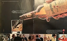 SEAGRAMS SEVEN CROWN AMERICAN BLENDED WHISKEY 86 PROOF 2 PAGE VTG PRINT AD 1966