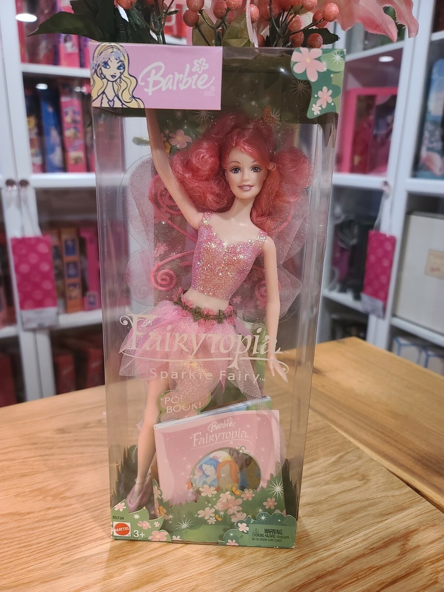 NEW! 2003 FAIRYTOPIA PINK SPARKLE FAIRY BARBIE! | eBay