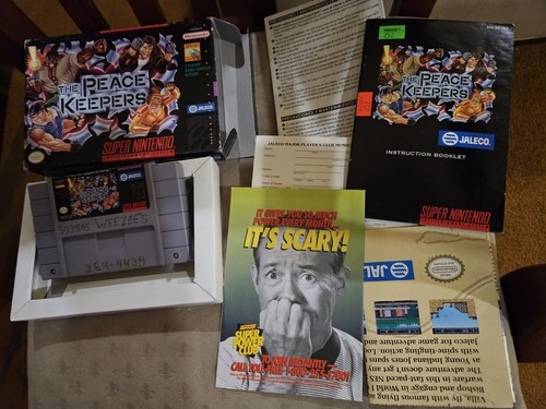 The Peace Keepers (SNES) Super Nintendo CIB Complete Box Jaleco 1993 RARE