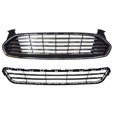 Front Upper And Lower Grille Grill Kit Fit For Ford Fusion/Mondeo 2013-2016 2PCS