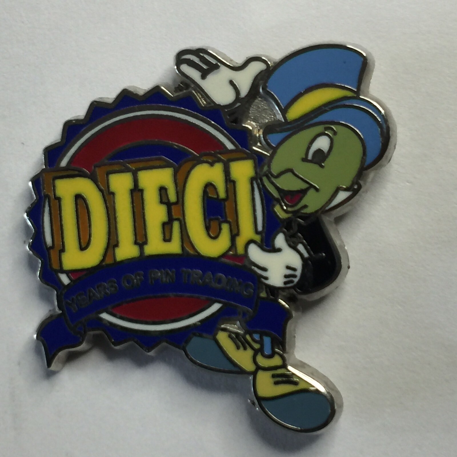 A014 DIsney PinJiminy Cricket Dieci 10th Anniversary DLR Promotion