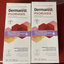 Dermarest Psoriasis Medicated Shampoo Plus Conditioner, 8 oz (lot Of 2)