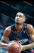 GRANT HILL Detroit Pistons NBA Basketball Original 35mm Photo Slide AMAZING SHOT