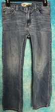 Boys Levi's 505 Regular Denim Blue Jeans Size 12 Reg