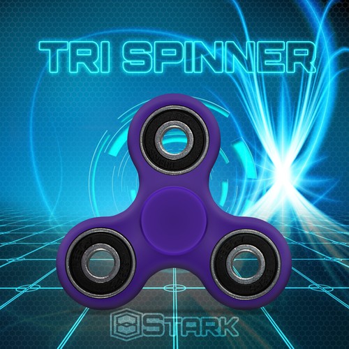 LILA Hand Spinner Tri Handschmeichler Fokus Schreibtisch Spielzeug EDC ADHS Autismus KINDER ERWACHSENE - 5 STCK. - Bild 2 von 6