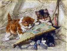 8 x 6 Three Kittens Cats Accent Tile Mural Kitchen Bathroom Wall Backsplash 2459