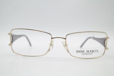 Vintage ENNI MARCO 11-228 Gold Violet Square Glasses Frame NOS