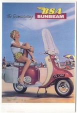 BSA Sunbeam Scooter Modern colour postcard by Mayfair