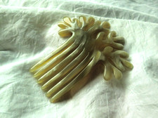 ASSOLL Steckkamm hellbraunes Horn • Naturprodukt • handgefertigter Haarkamm