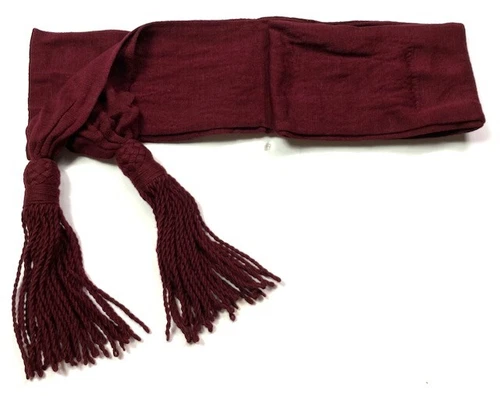 CIVIL WAR OFFICER MAROON WOOL UNIFORM SASH- INFANTRY