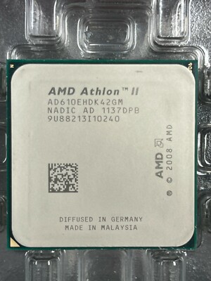 AMD Vintage Athlon II X4 610e CPU AD610EHDK42GM 2.4GHz Quad Core Socket AM3 RARE