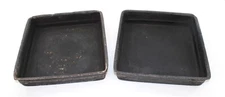 2- LITTLE CAESARS 10"x 2" Commercial Aluminum Black Pizza Pan Seasoned SQUARE
