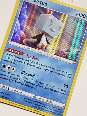 HOLO Eiscue 054/192 NM - RARE Rebel Clash Pokemon Card - $2