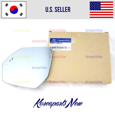 Mirror Glass Left DRIVER HTD + BSD 87611S8010 ⭐OEM⭐ Hyundai 