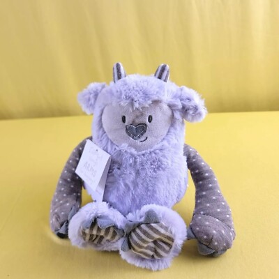 Growl Pal HUGS Long Arms Light Purple Patchwork Monster Heart Stripes Polka Dots