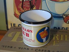 MUG Plaque émaillée BOUILLON KUB potage marmiton cuisine   tasse café  email