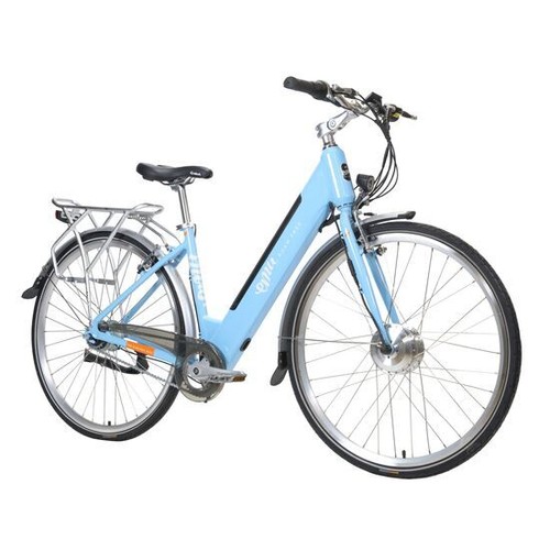 Emu Classic Step Through Hybrid Electric Bike E-Bike 700c Wheels Light Blue - Picture 2 of 5
