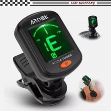 FitFor Acoustic Guitar,Banjo,Ukulele,and Violin 1pcs LCD Chromatic Clip-On Tuner
