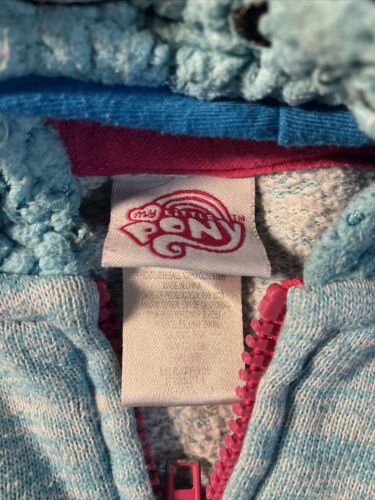 My Little Pony 2016 "Rainbow Dash” Zip Up Zipper Hoodie Sweatshirt Child M 7/8 - Picture 4 of 9