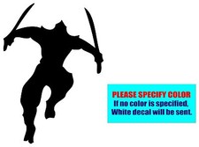 Ninja Jumping Sword Vinyl decal sticker Car Truck Window Laptop Graphic 7"