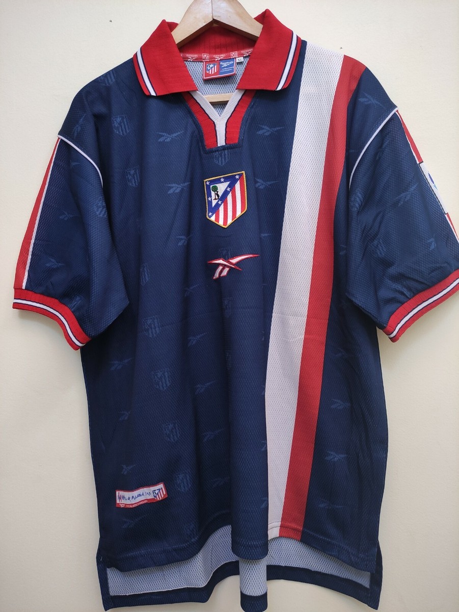 Atletico Madrid Away Shirt 1999 2000 Reebok Camiseta Vintage