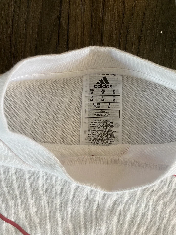 Sudadera pulóver Adidas Essentials para mujer de gran tamaño con logotipo blanca y rosa mediana Foto 3 de 3