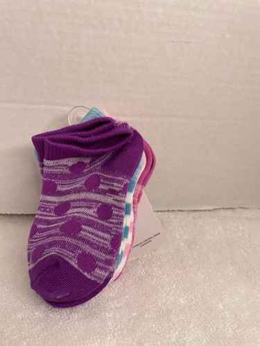 West Loop Kids Size 2-4T Toddler Ankle Stripes & Polka Dots 4 Pair of Socks - Picture 11 of 11