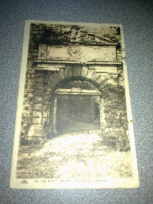 old postcard of the castle of Haut Barr de Saverne 67 - entrance portal