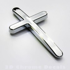 Jesus Christian Cross car auto Bike 3D Chrome Emblem Decal