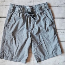 Old Navy Boys Gray Hybrid Tech Shorts Elastic Waist Drawstring Size L 10-12