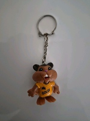 Goldi Figur Commerzbank 80er - Goldi Schlüsselanhänger Commerzbank - rar Vintage